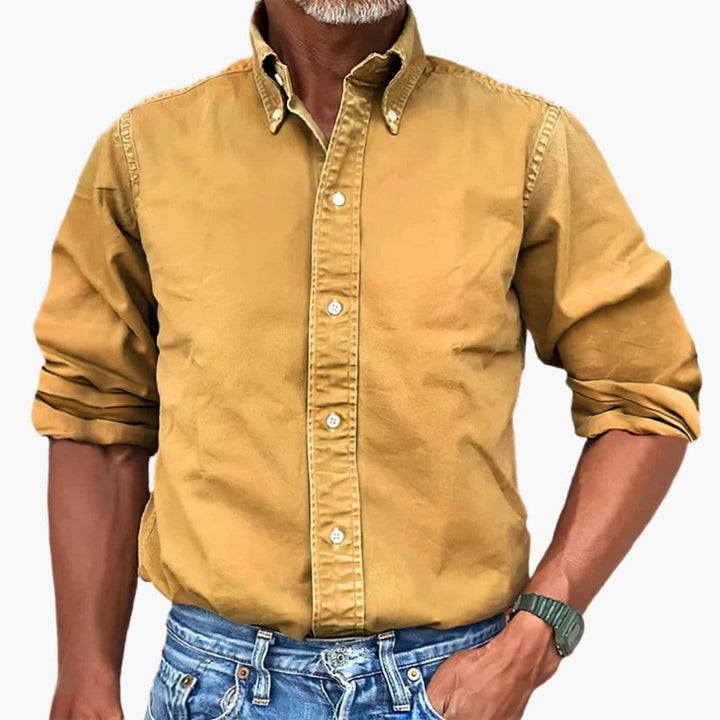 Chemise homme délavée manches longues