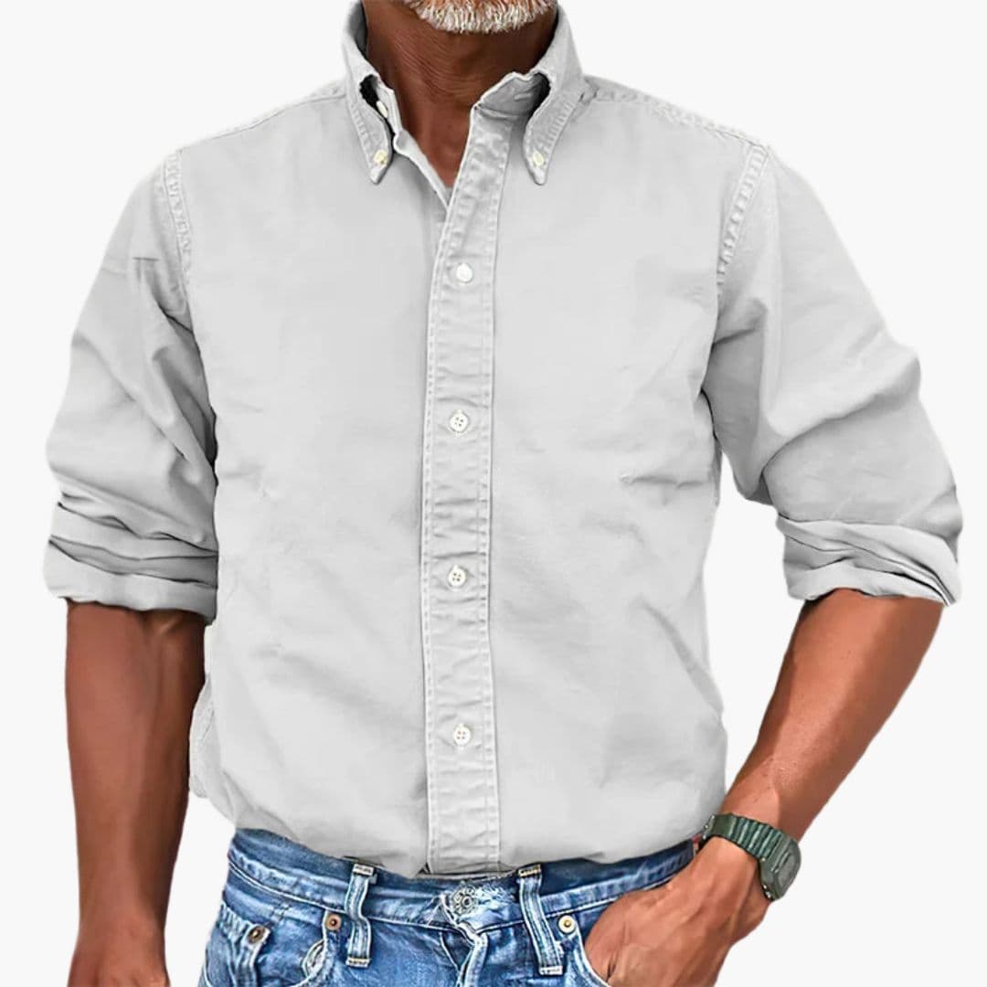 Chemise homme délavée manches longues