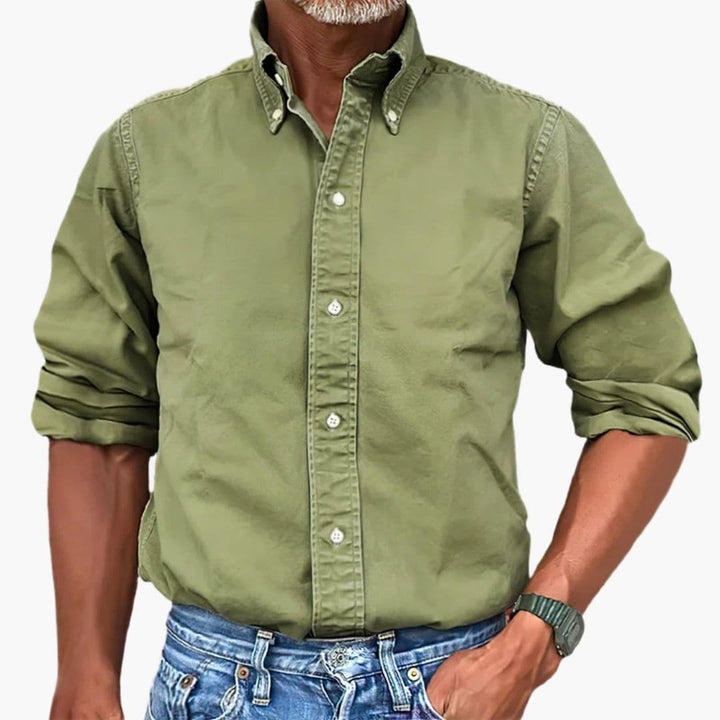 Chemise homme délavée manches longues