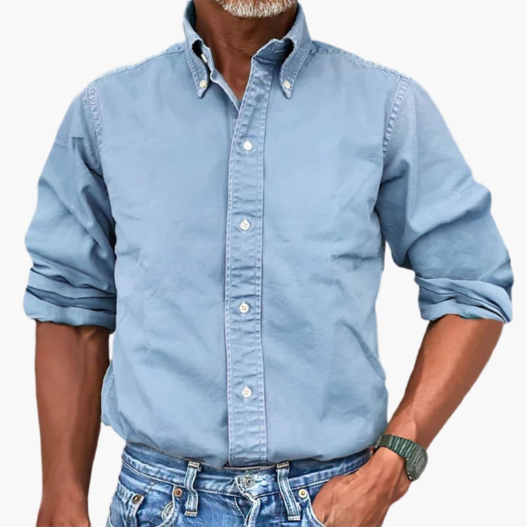 Chemise homme délavée manches longues