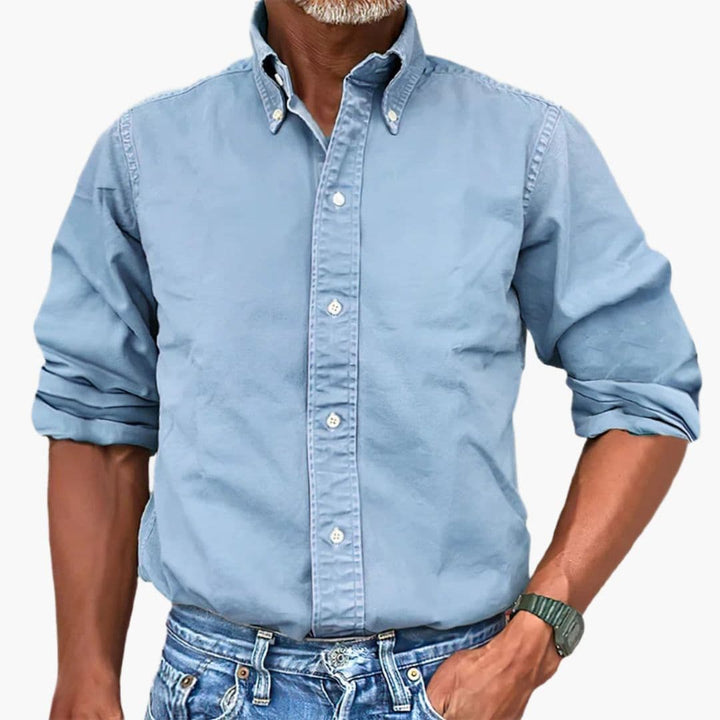 Chemise homme délavée manches longues