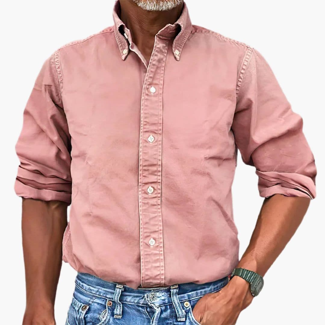 Chemise homme délavée manches longues