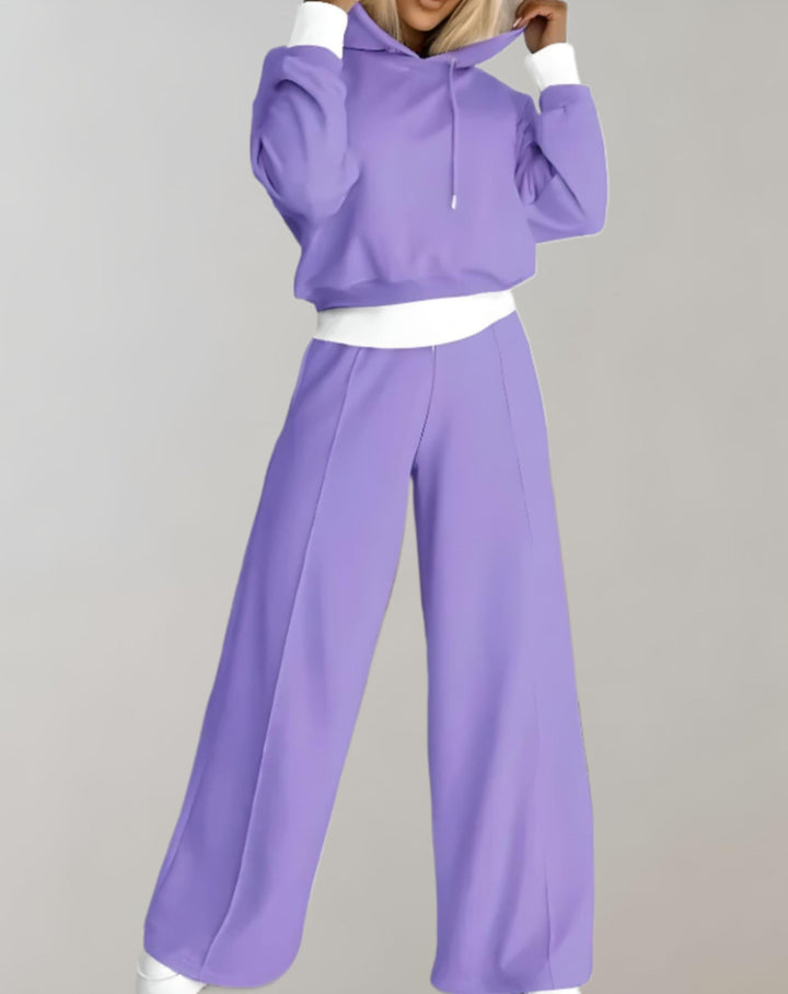 Bethany | Women's Two Piece Wide Leg Tracksuit Set