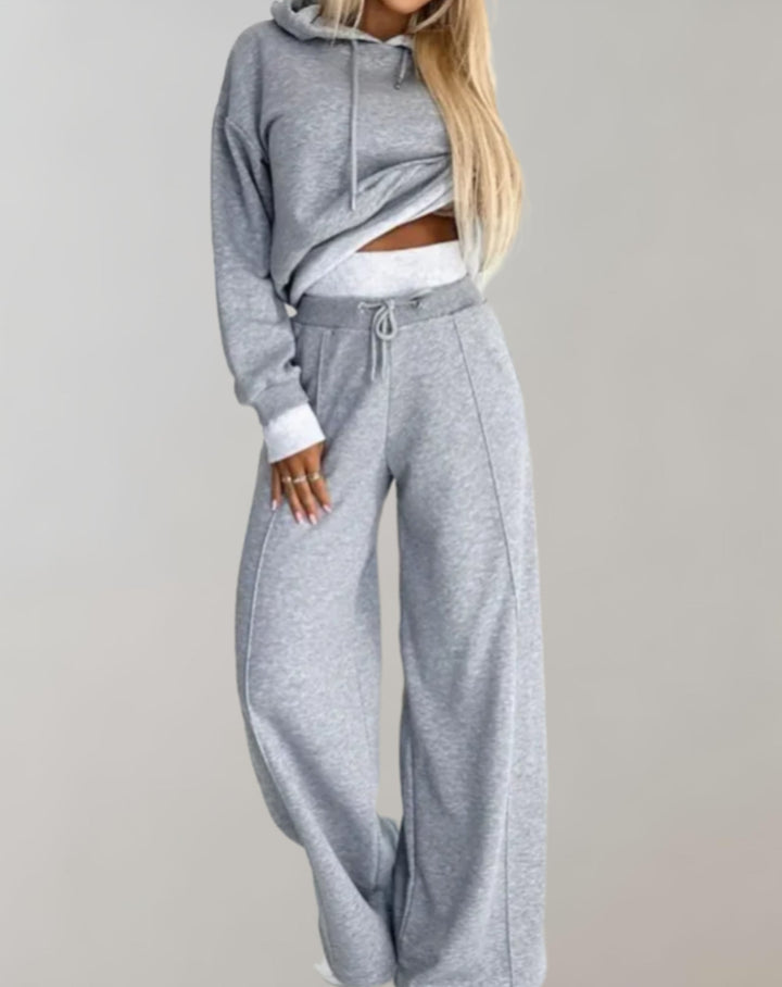 Bethany | Women's Two Piece Wide Leg Tracksuit Set