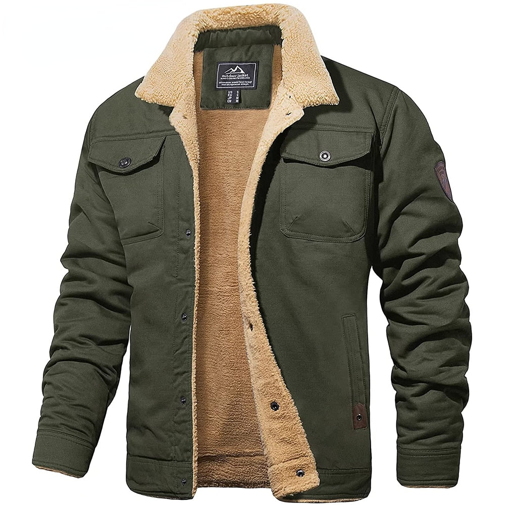 Brian - Veste décontractée d’extérieur chaude et doublée pour hommes