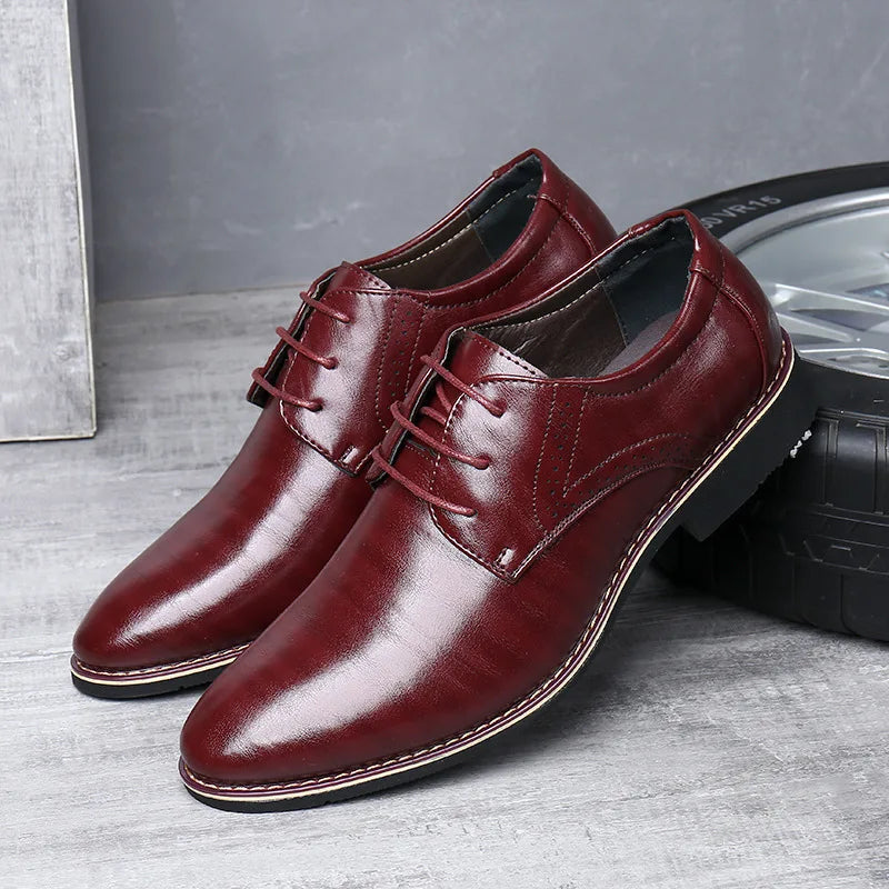 Ανδρικά επίσημα παπούτσια brogue με διακοσμητικές διατρήσεις Roma