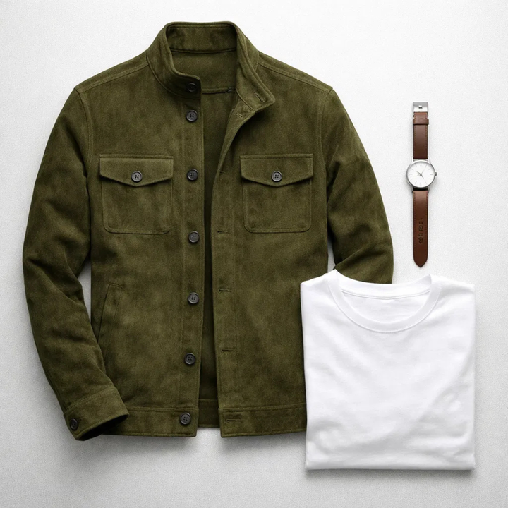 Jacob | Veste classique en daim à poches
