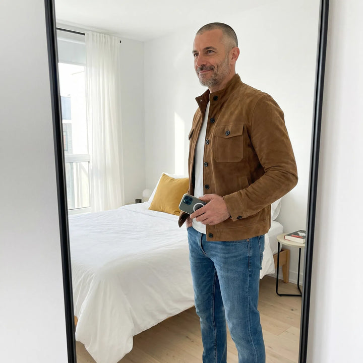 Jacob | Veste classique en daim à poches