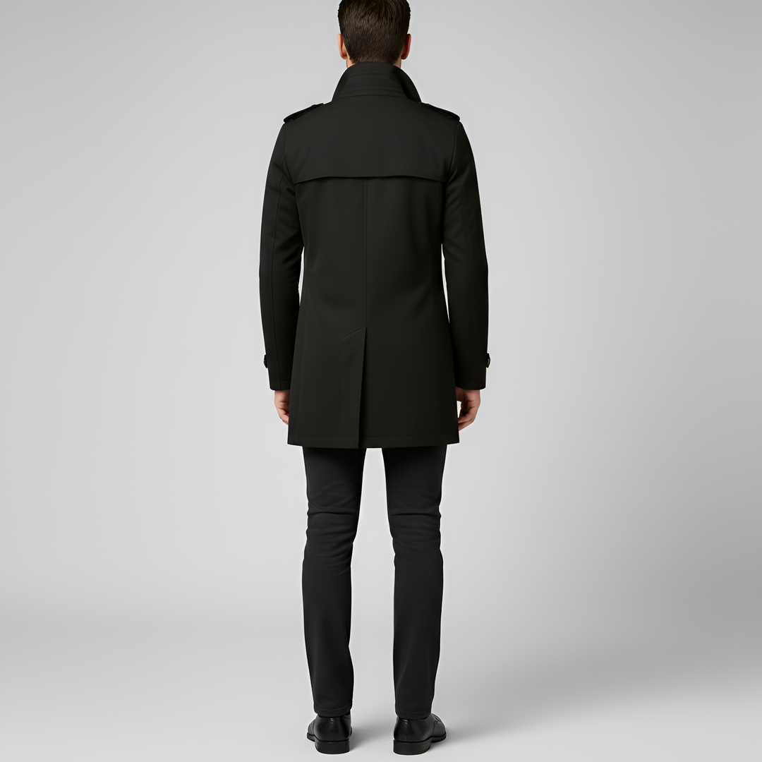 Trench-coat élégant pour homme avec ceinture et fermeture boutonnée