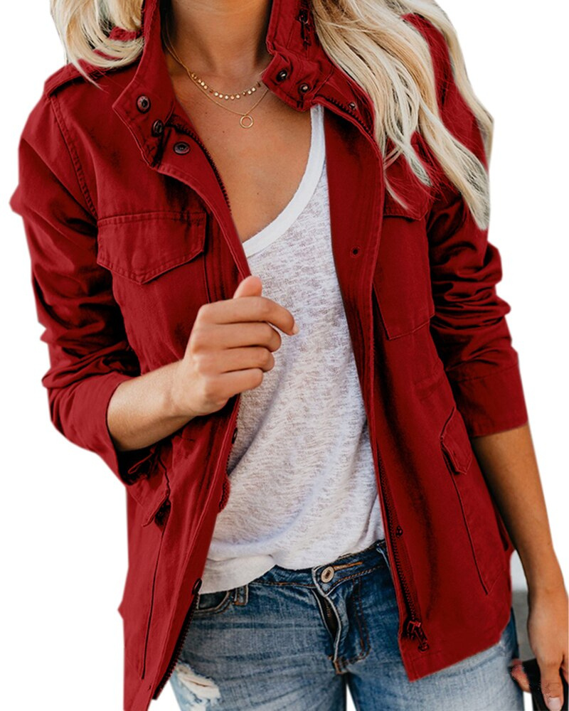 Women's Intermediate Autumn Jacket with Functional Pockets