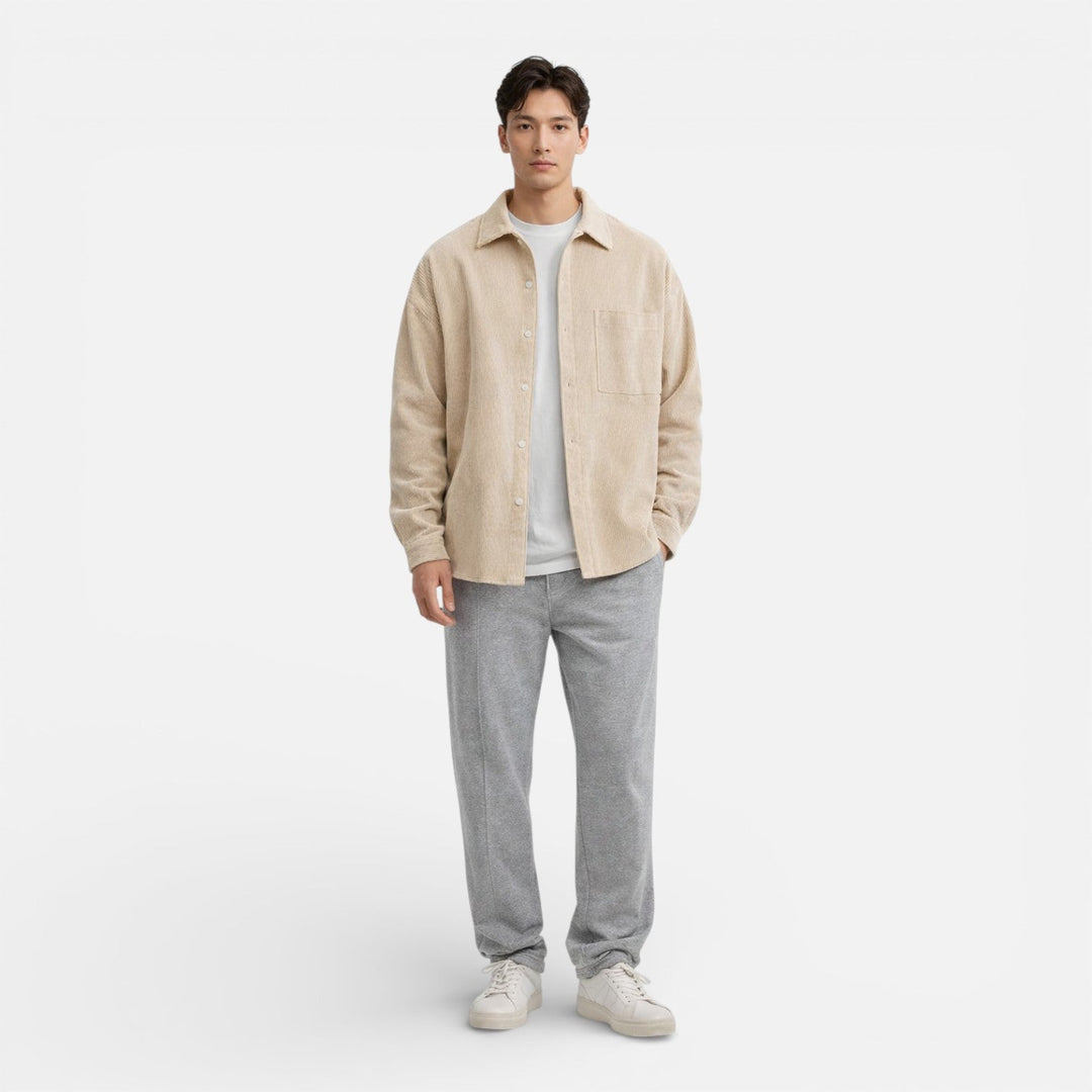 Veste-chemise pour homme, coupe classique et élégante décontractée