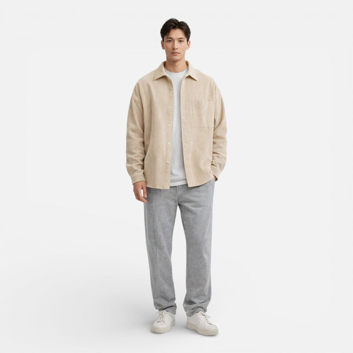 Veste-chemise pour homme, coupe classique et élégante décontractée