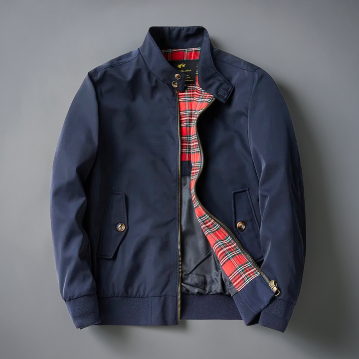 Chaqueta Harrington clásica para hombre con cremallera