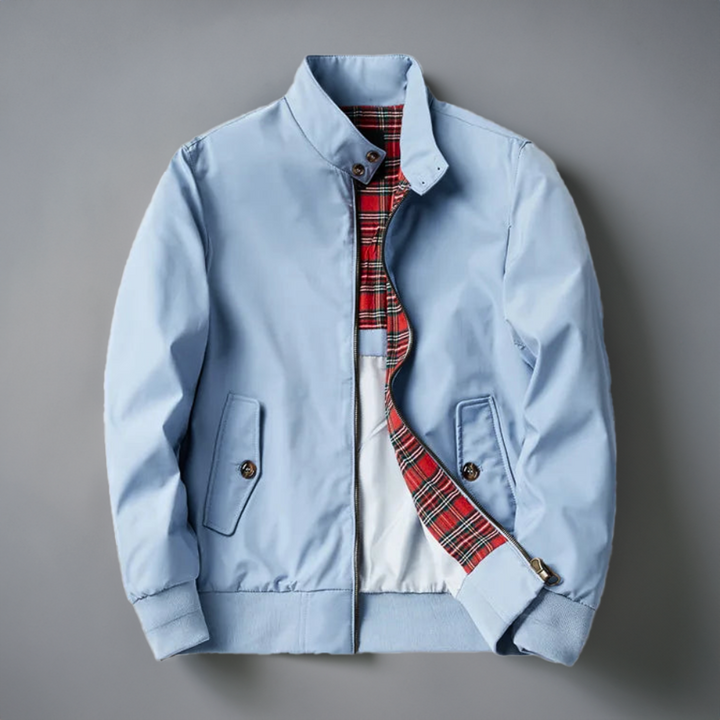 Chaqueta Harrington clásica para hombre con cremallera