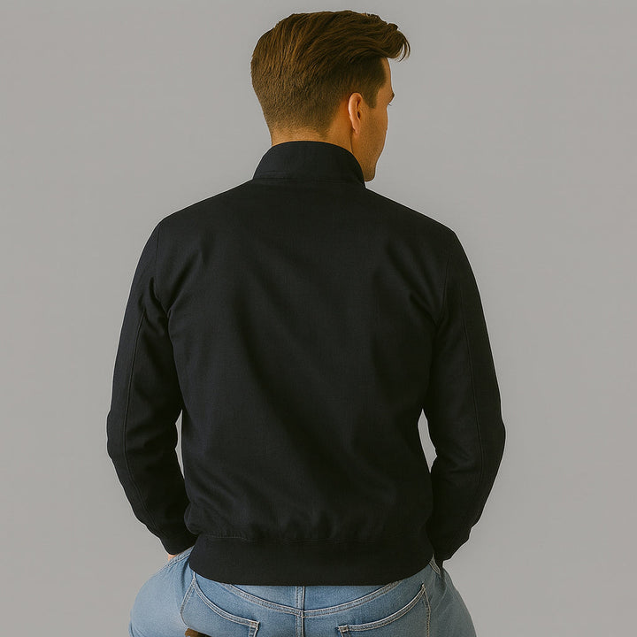 Chaqueta Harrington clásica para hombre con cremallera