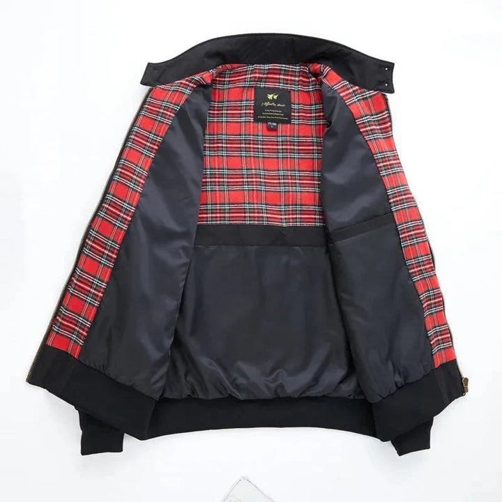 Chaqueta Harrington clásica para hombre con cremallera