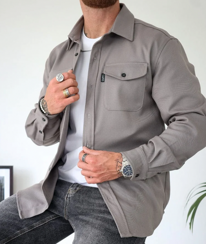 Sobrecamisa para hombre con cuello clásico