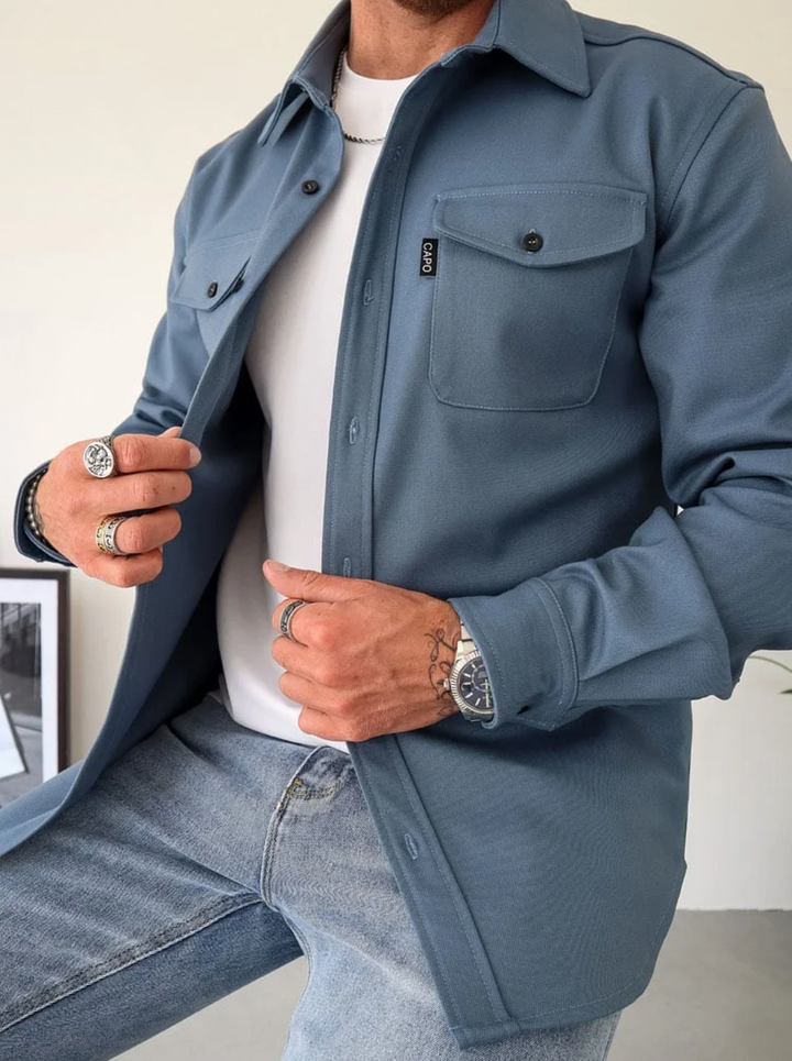 Sobrecamisa para hombre con cuello clásico
