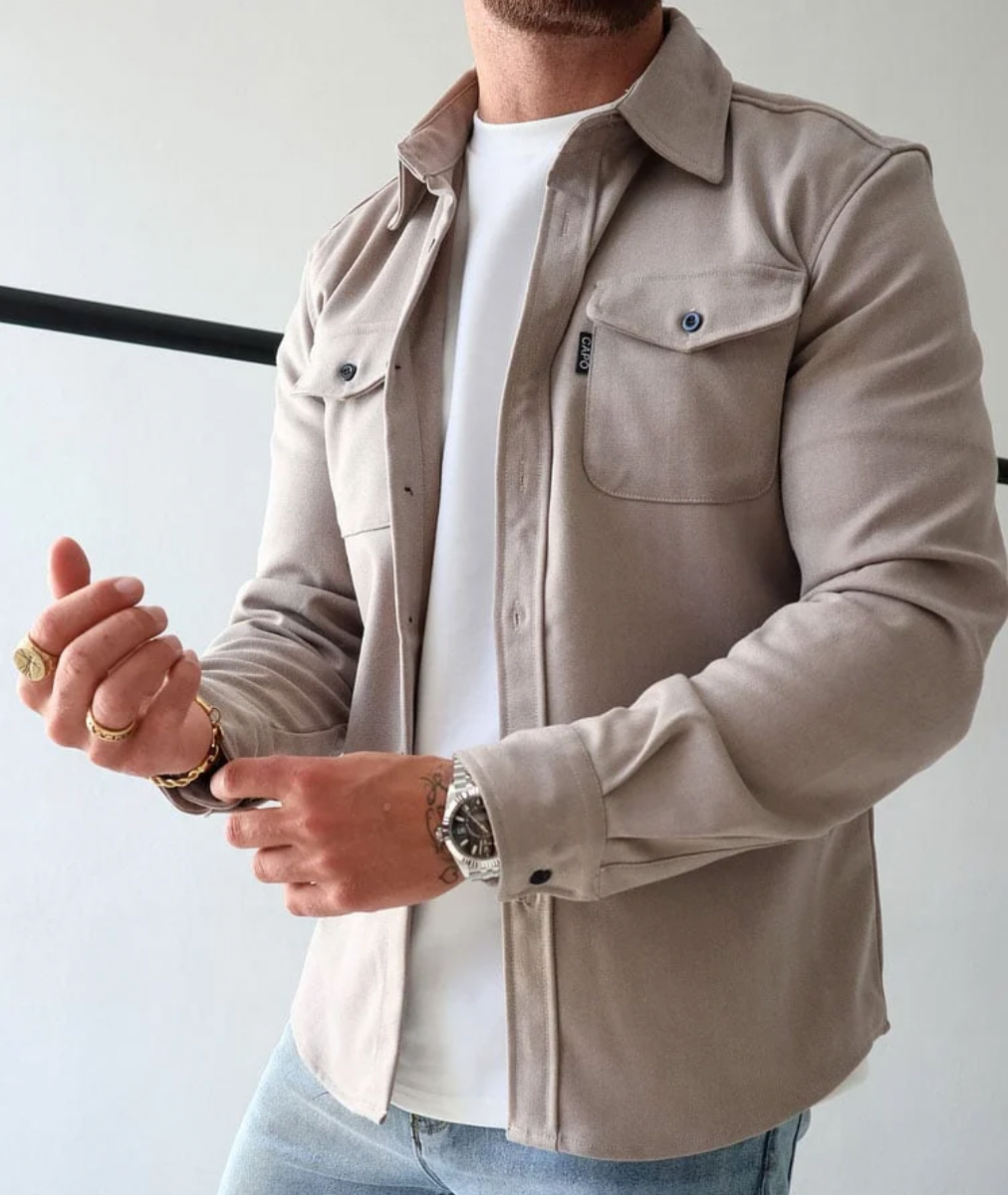 Sobrecamisa para hombre con cuello clásico