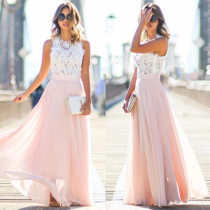 Γυναικείο μάξι φόρεμα Dream Lace με δαντελένιο μπούστο