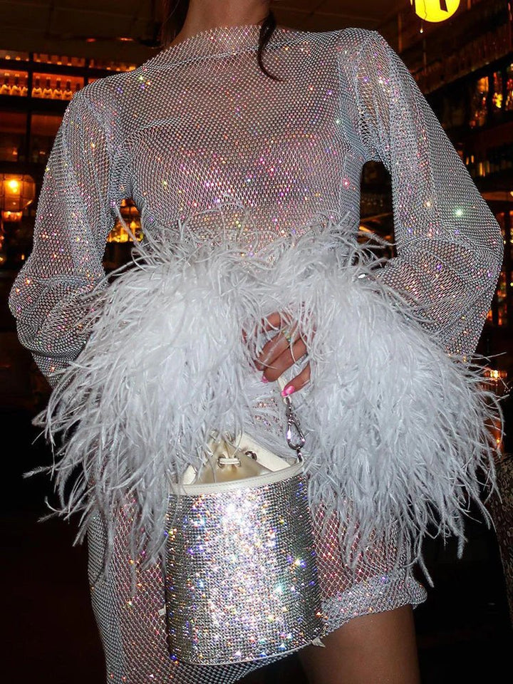 Women's Metallic Cocktail Evening Dress