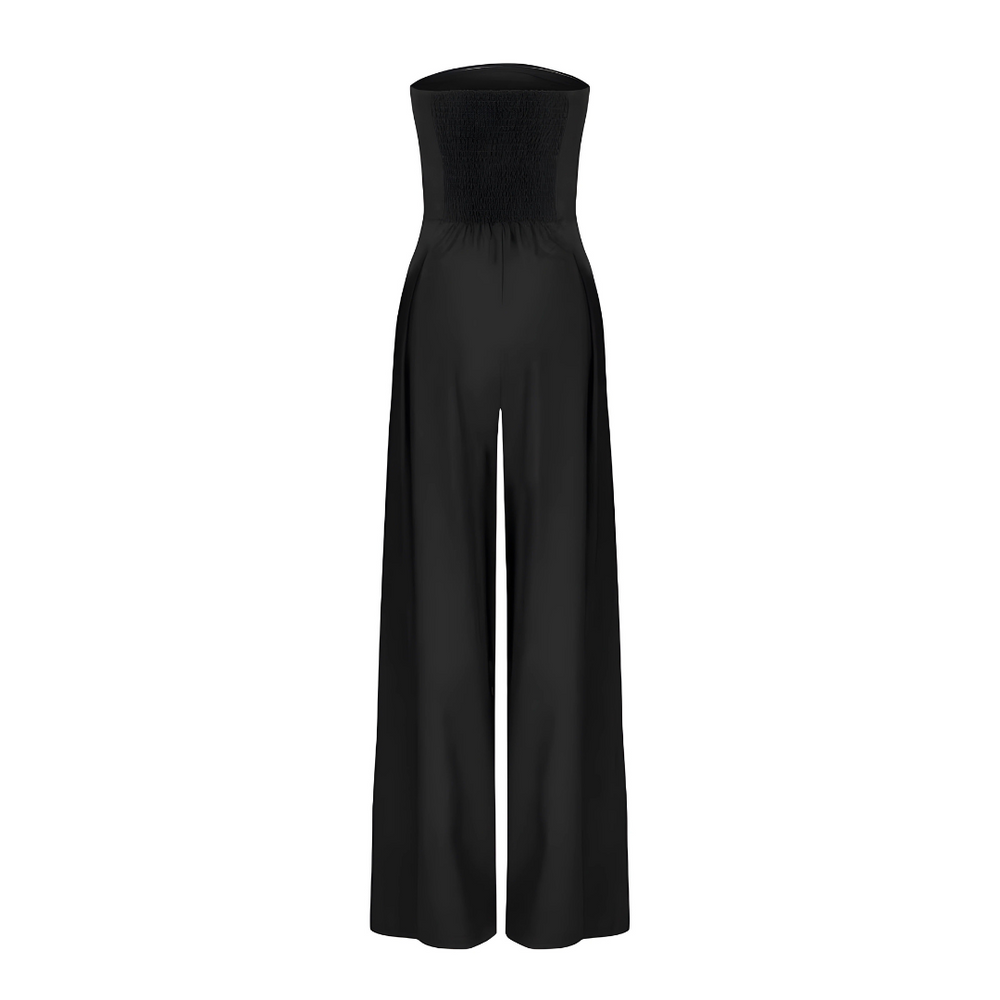 Women's Poised Allure Strapless Wide-Leg Jumpsuit