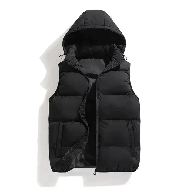Gilet matelassé à capuche pour homme