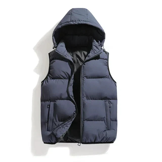 Gilet matelassé à capuche pour homme