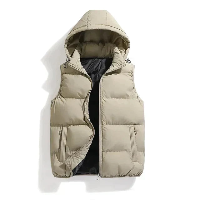 Gilet matelassé à capuche pour homme