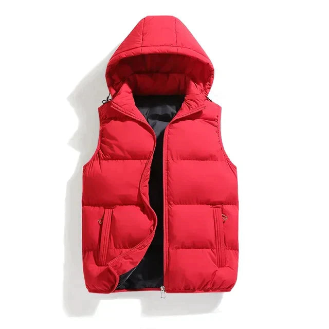Gilet matelassé à capuche pour homme