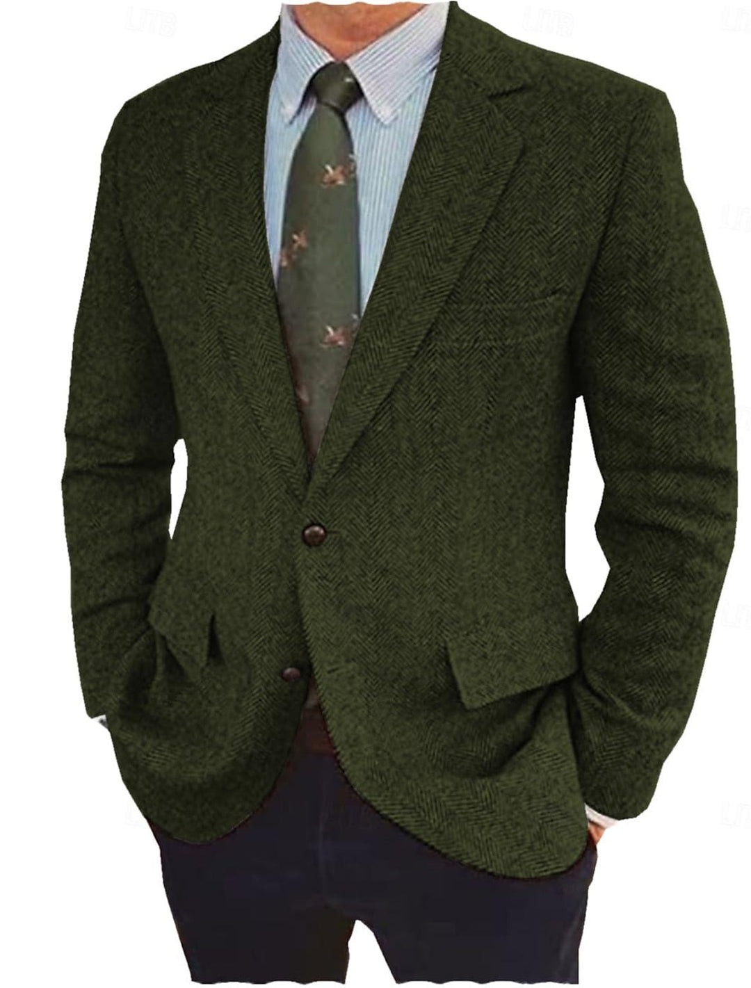 Chaqueta blazer de corte regular vintage para hombre