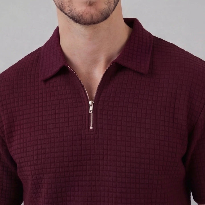 Conjunto de verano para hombre con camiseta y pantalón corto de punto waffle