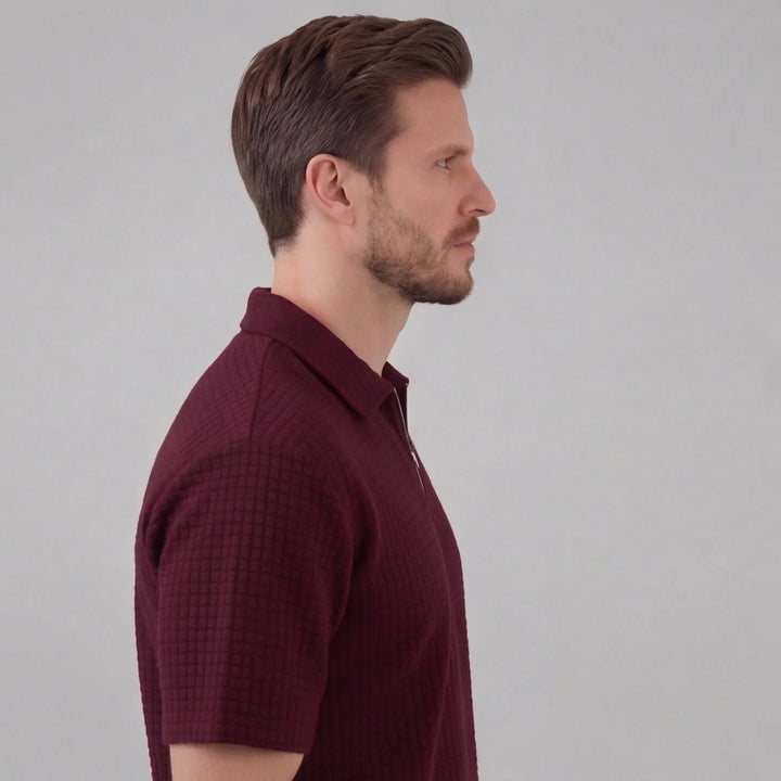 Conjunto de verano para hombre con camiseta y pantalón corto de punto waffle
