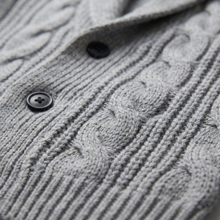 Cardigan da uomo in lana lavorata a maglia