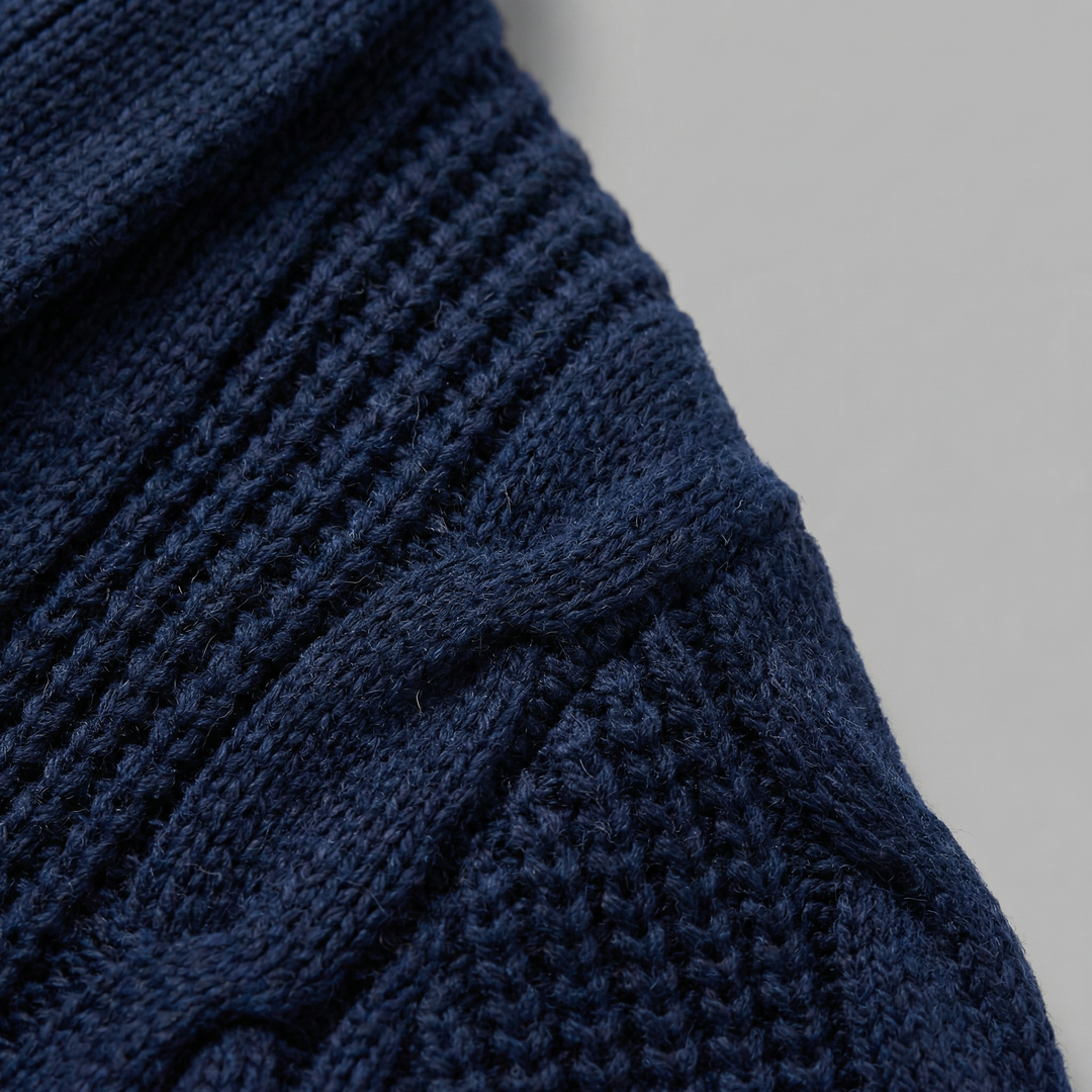 Cardigan da uomo in lana lavorata a maglia