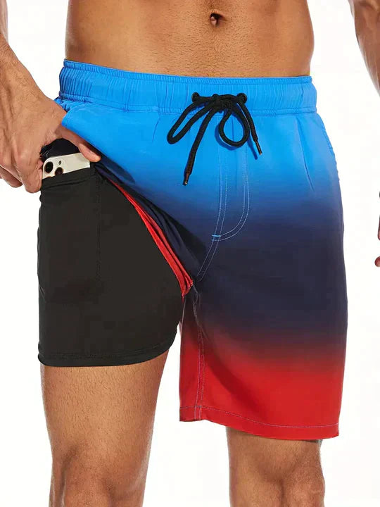 Hunter - Men's Quick Dry Swim Shorts with Compression Liner