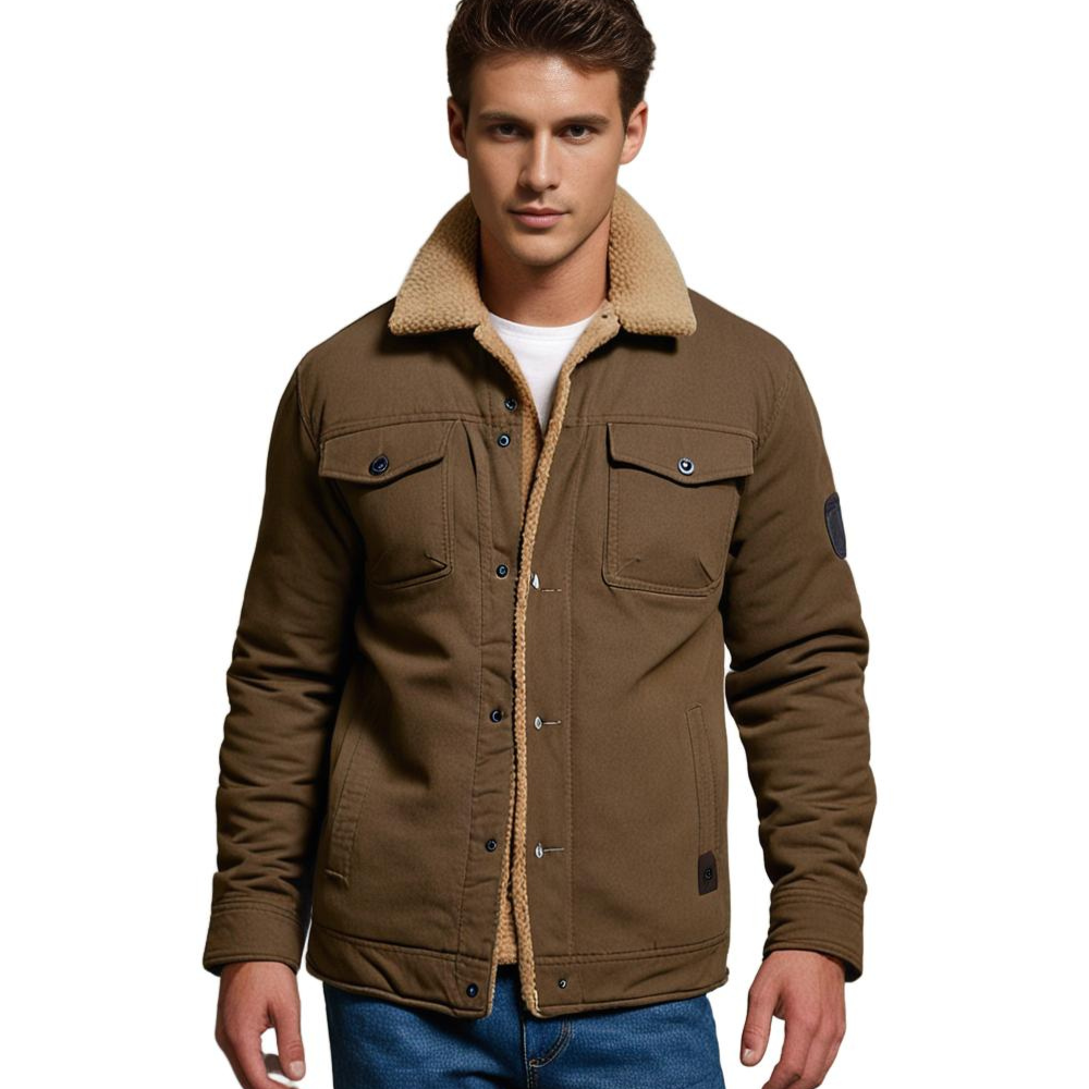 Brian - Veste décontractée d’extérieur chaude et doublée pour hommes