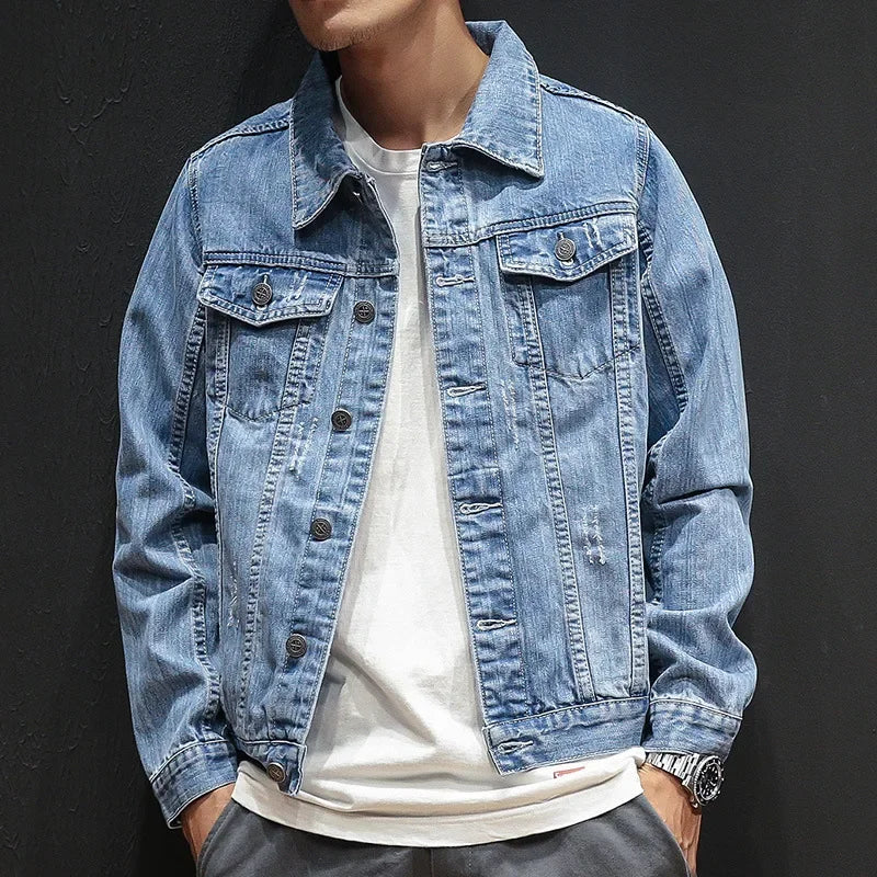 Drift Denim Jacket with a Button Front