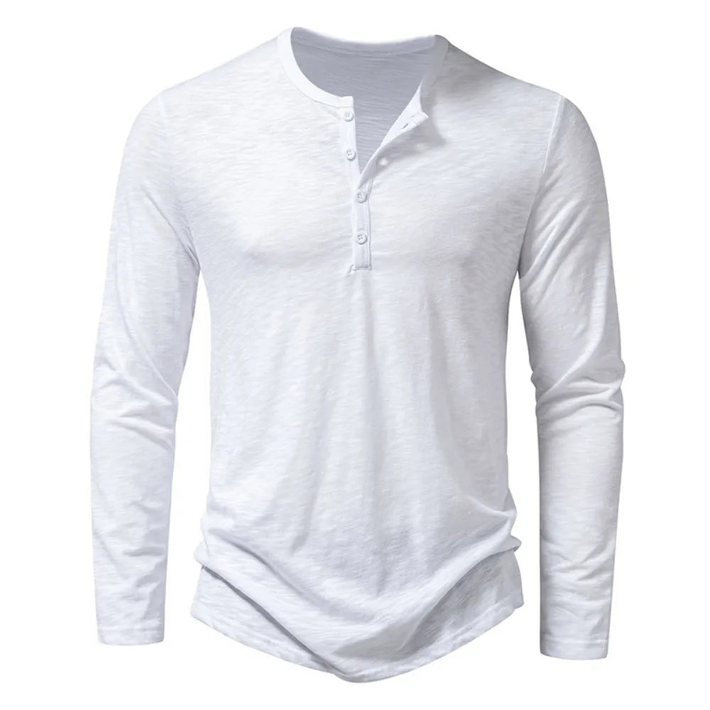 Chemise Henley classique à manches longues Dixon pour homme