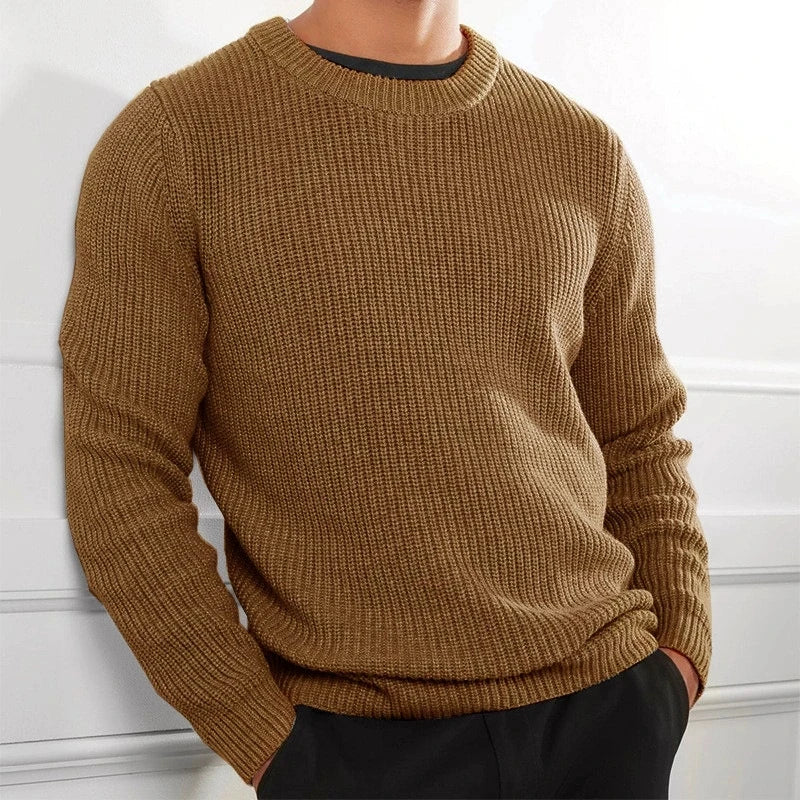Men's Classic Knitted Jumper with Crew Neck