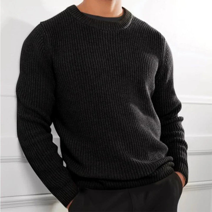Men's Classic Knitted Jumper with Crew Neck