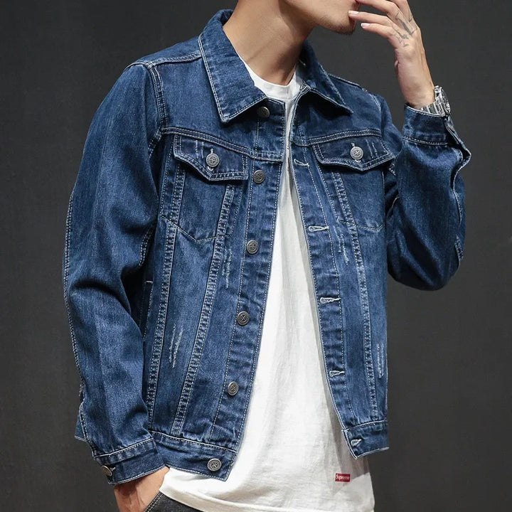 Drift Denim Jacket with a Button Front