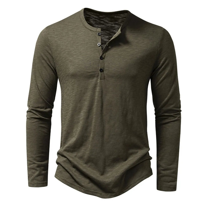 Chemise Henley classique à manches longues Dixon pour homme