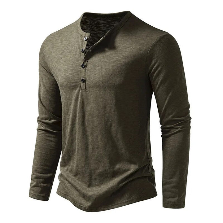 Chemise Henley classique à manches longues Dixon pour homme