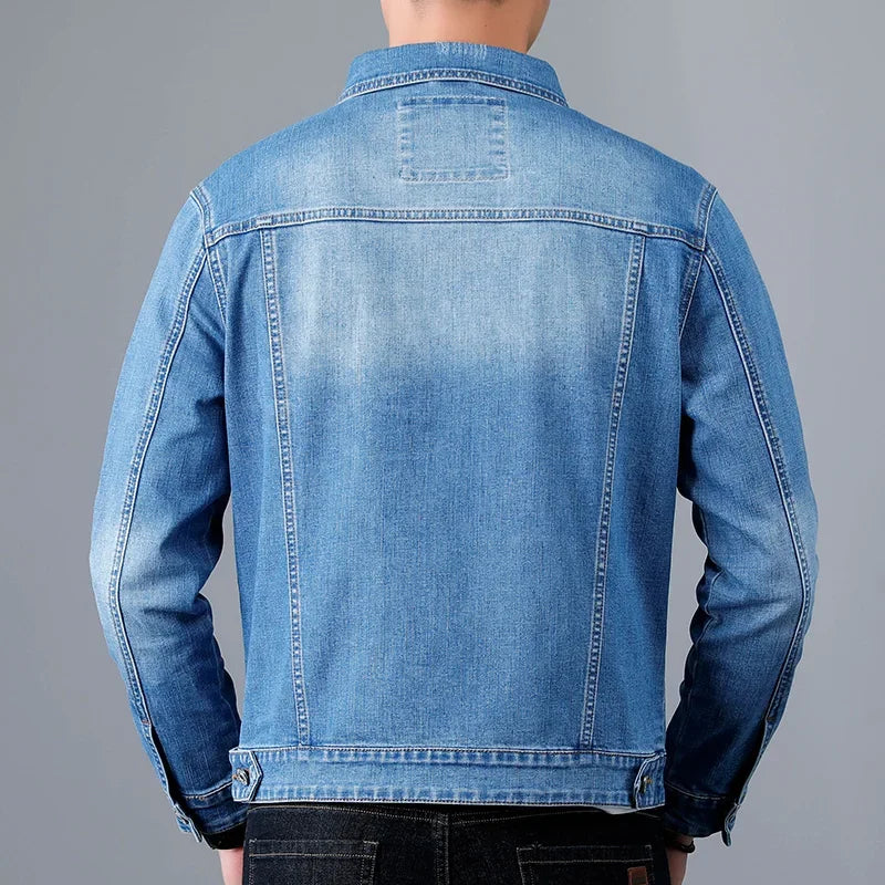 Chaqueta vaquera urbana deslavada para hombre