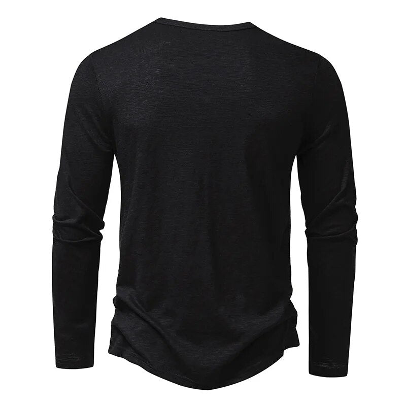 Chemise Henley classique à manches longues Dixon pour homme