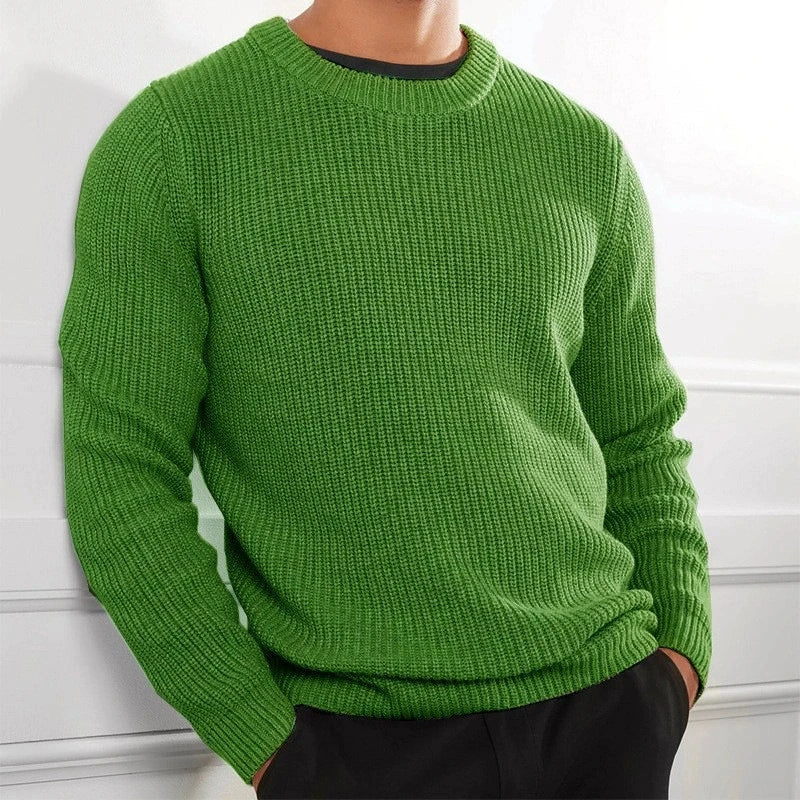 Men's Classic Knitted Jumper with Crew Neck