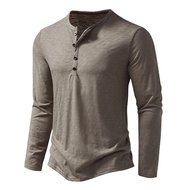 Chemise Henley classique à manches longues Dixon pour homme