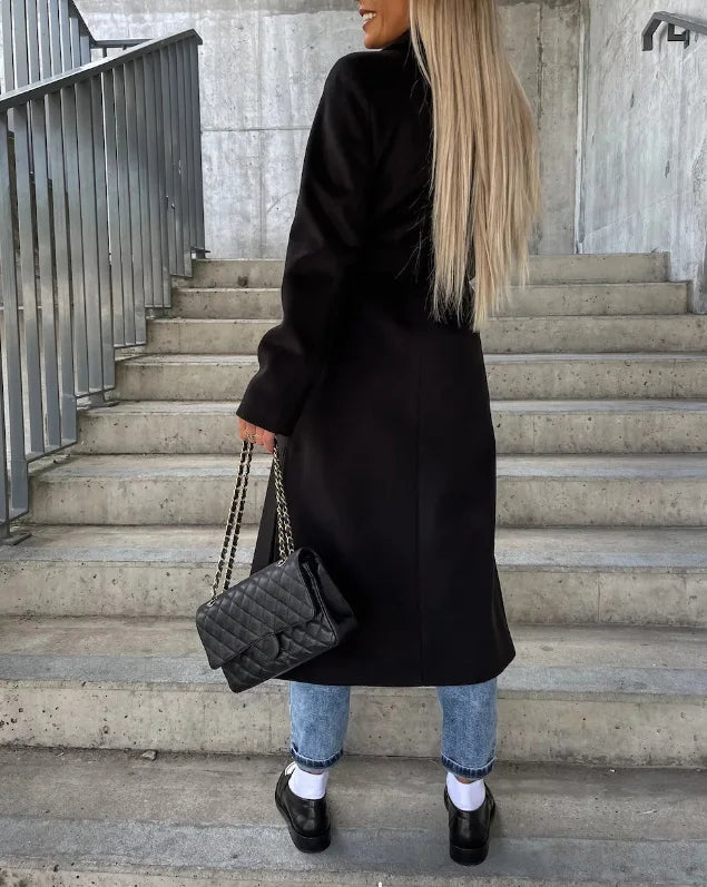 Addison | Abrigo clásico largo de manga larga para mujer