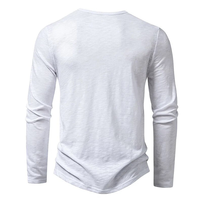 Chemise Henley classique à manches longues Dixon pour homme